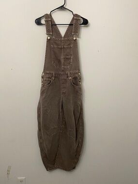 We The Free Taupe Overalls Jumpsuit